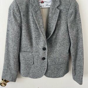 J. Crew Classic Wool Gray Blazer Petite 0